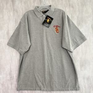 USC Trojans Polo Shirt Mens 2XL Gray Embroidered Logo Team Trojan College Cotton